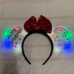 Disney Red Sequin Light-Up Christmas Ears